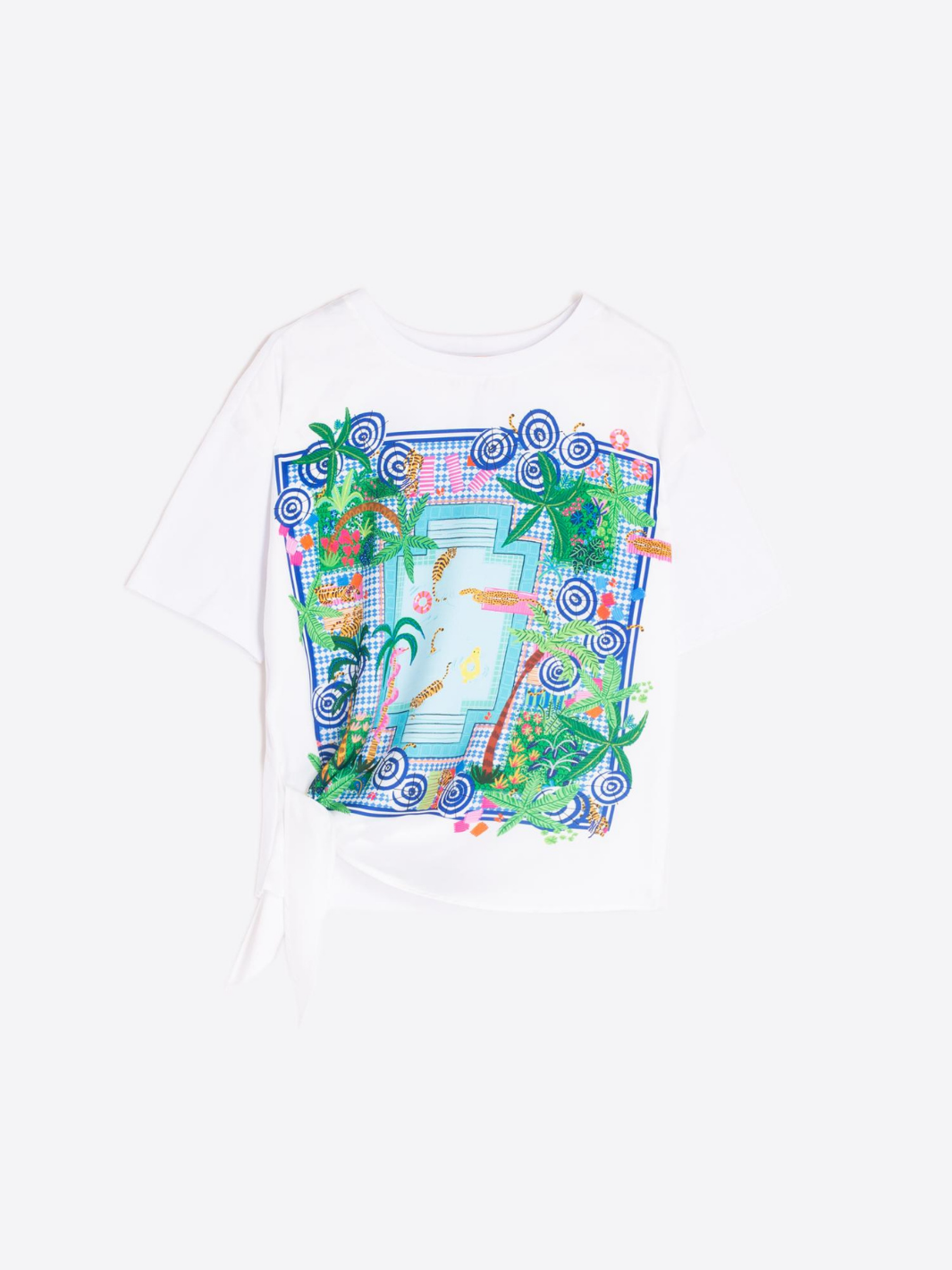 Vilagallo T Shirt Piscina Print KEIRA T-Shirt From Vilagallo