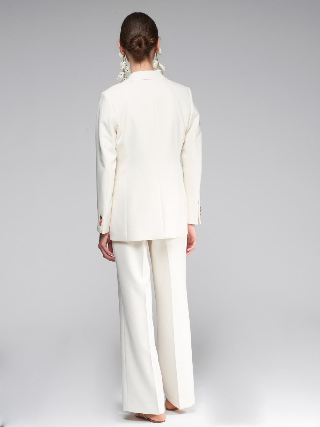 Vilagallo Trousers Cream Wide leg Trousers From Vilagallo