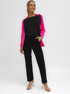 Vilagallo Trousers Vilagallo Carole Velvet Cropped Trousers In Black