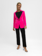 Vilagallo Trousers Vilagallo Carole Velvet Cropped Trousers In Black