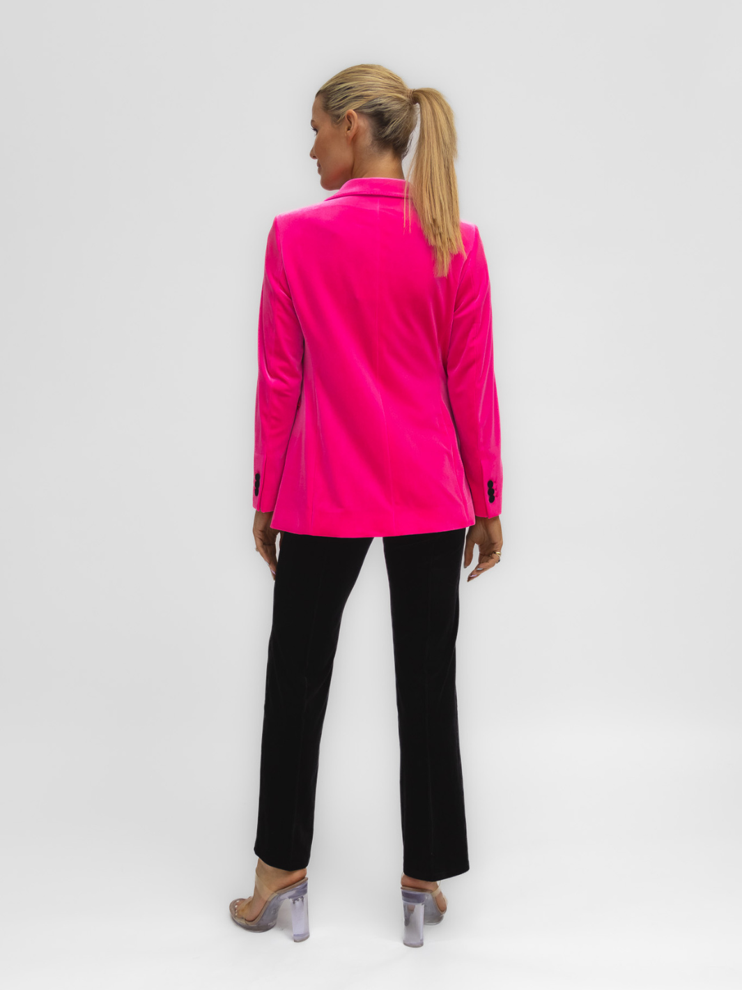 Vilagallo Trousers Vilagallo Carole Velvet Cropped Trousers In Black