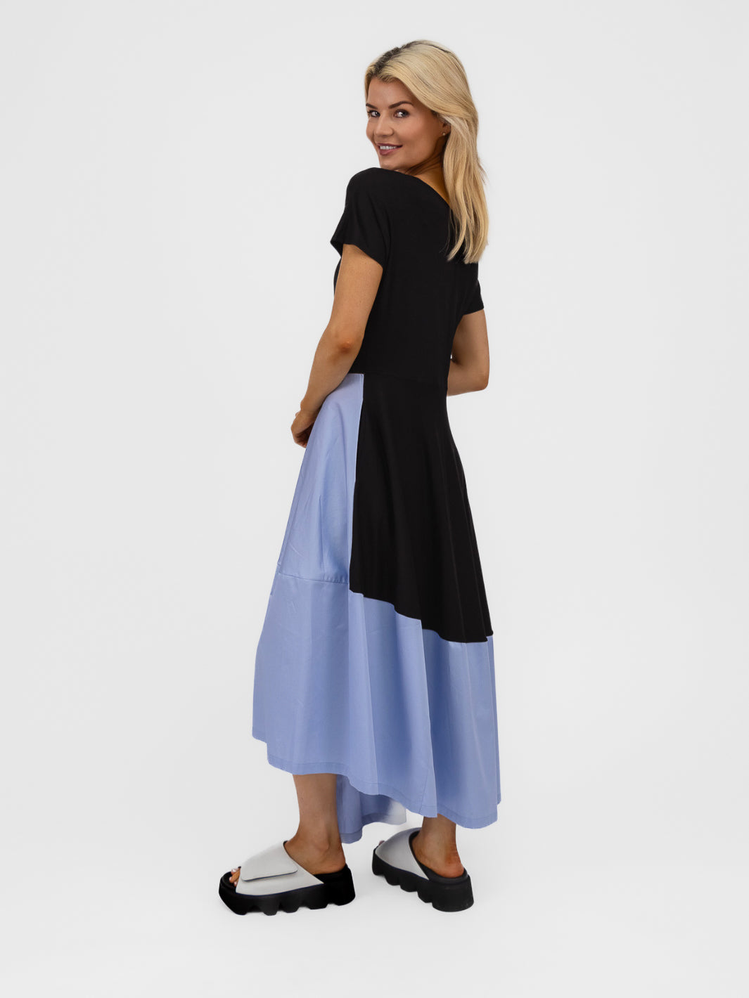 Xenia Design Dress FERT Dress In Black With Baby Blue From Xenia Design